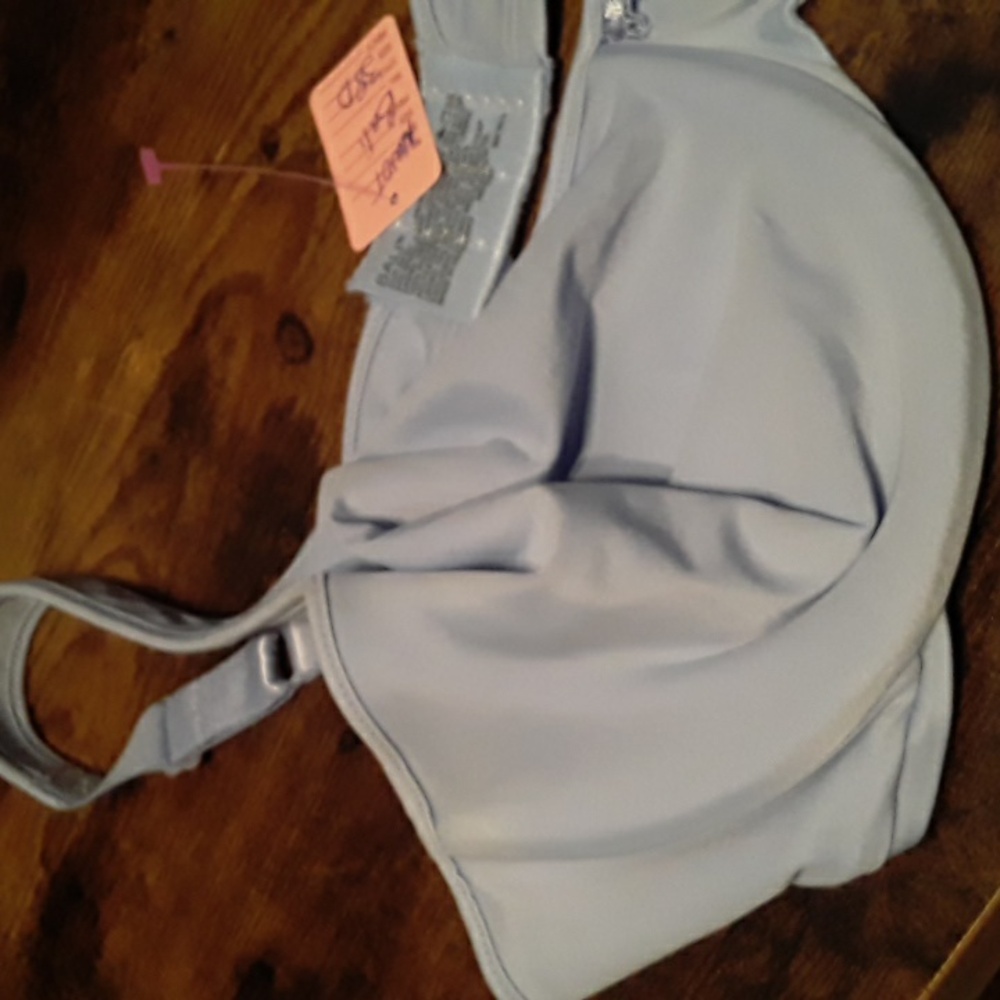 NWOT Bali 38D Gorgeous Blue/periwinkle Comfy Straps Unpadded underwire Bra - Picture 2 of 12